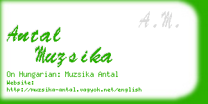 antal muzsika business card